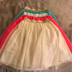 Set of 3 GAP KIDS Girls Sparkling Tull Skirts